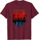Stranger Things Group Shot Mindflayer Trail Silhouettes T-Shirt - T-Shirt | Maroon