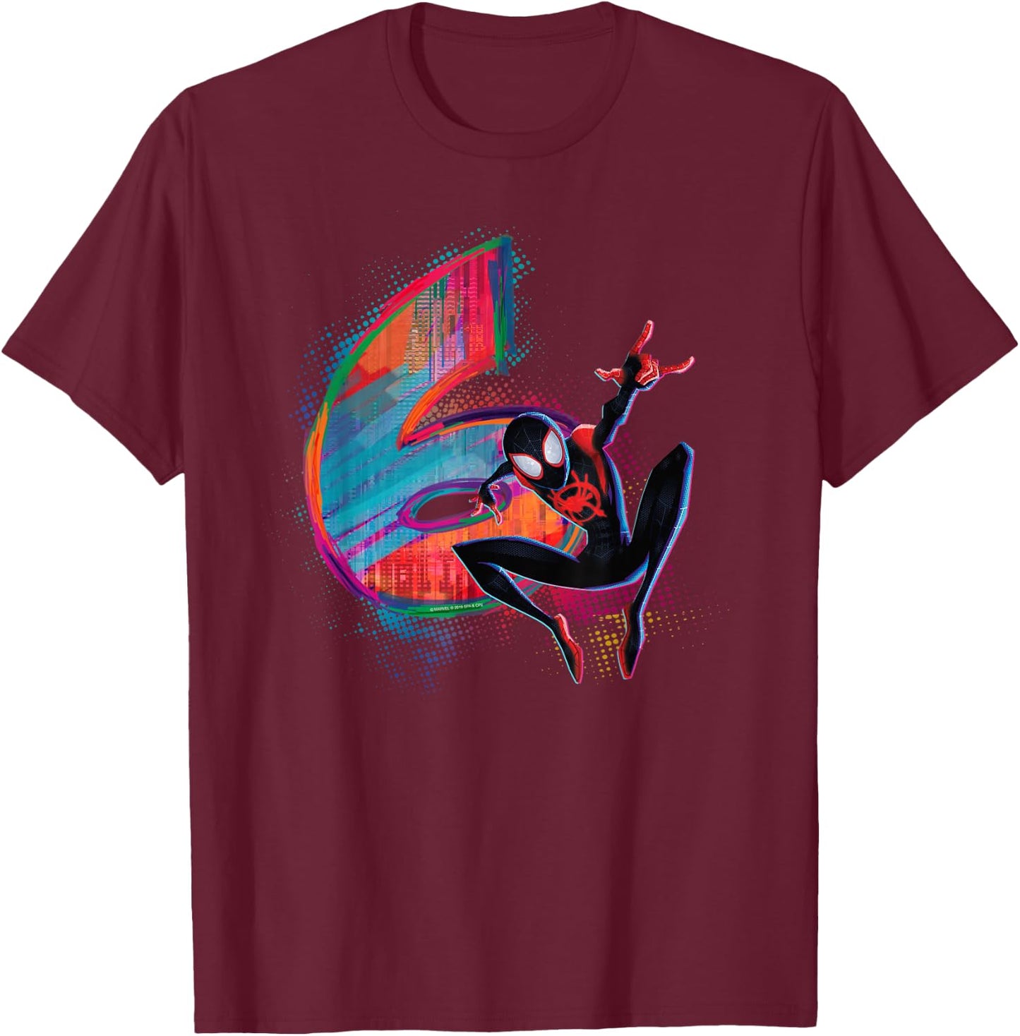 Marvel Spider-Man Miles Morales 6th Birthday Graphic Small T-Shirt - T-Shirt | Maroon