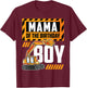 vehicle construction excavator Mama of the Birthday Boy T-Shirt - T-Shirt | Maroon