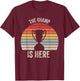 Retro The Champ is Here Trophy Fantasy Football Championship T-Shirt - T-Shirt | Maroon