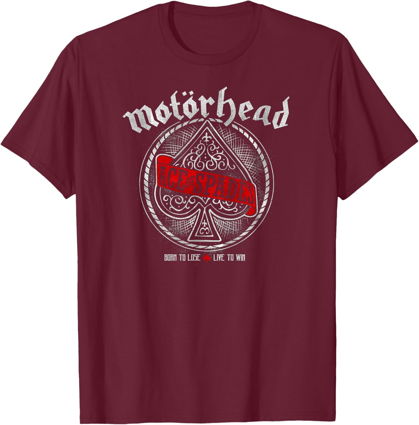 Motörhead - Ace of Spades Red Sash T-Shirt - T-Shirt | Maroon