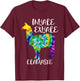 Inhale Exhale Llamaste Namaste Llama ,Cute Llama Yoga T-Shirt - T-Shirt | Maroon