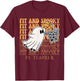 Fit & Spooky PE Teacher Fall Halloween PE Teacher Basketball Men Women T-Shirt - T-Shirt | Maroon