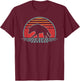 Hyena Lover Animal Retro Vintage 80s Style T-Shirt - T-Shirt | Maroon