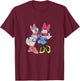 Kids Disney Mickey and Friends Minnie & Daisy Just Girls Youth T-Shirt - T-Shirt | Maroon