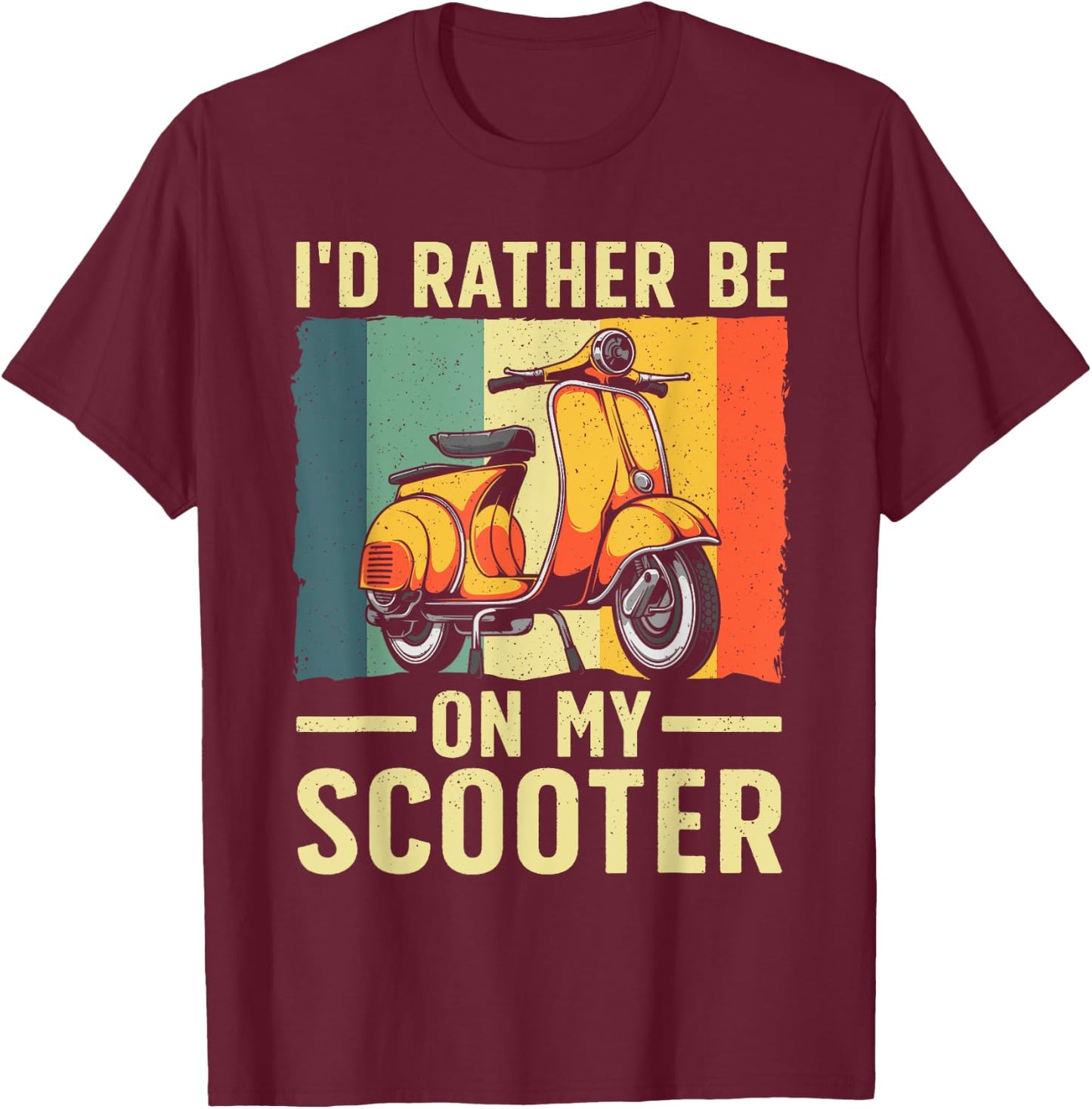 Best Scooter Women Motorcycle Motor Biker Scoot Bike T-Shirt - T-Shirt | Maroon