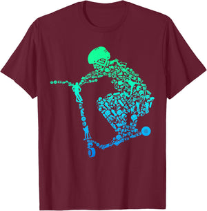 Scooter Stunt Gift Boys Kids Youth T-Shirt - T-Shirt | Maroon