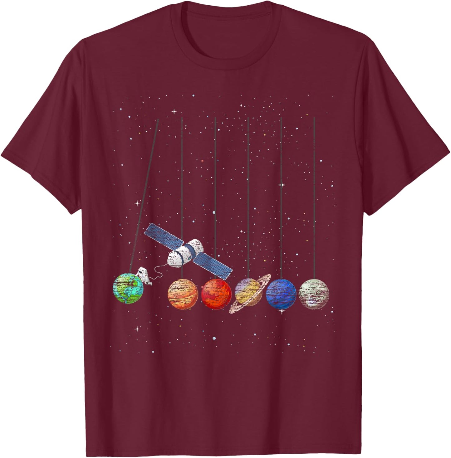 Planets Astronaut T-Shirt - T-Shirt | Maroon