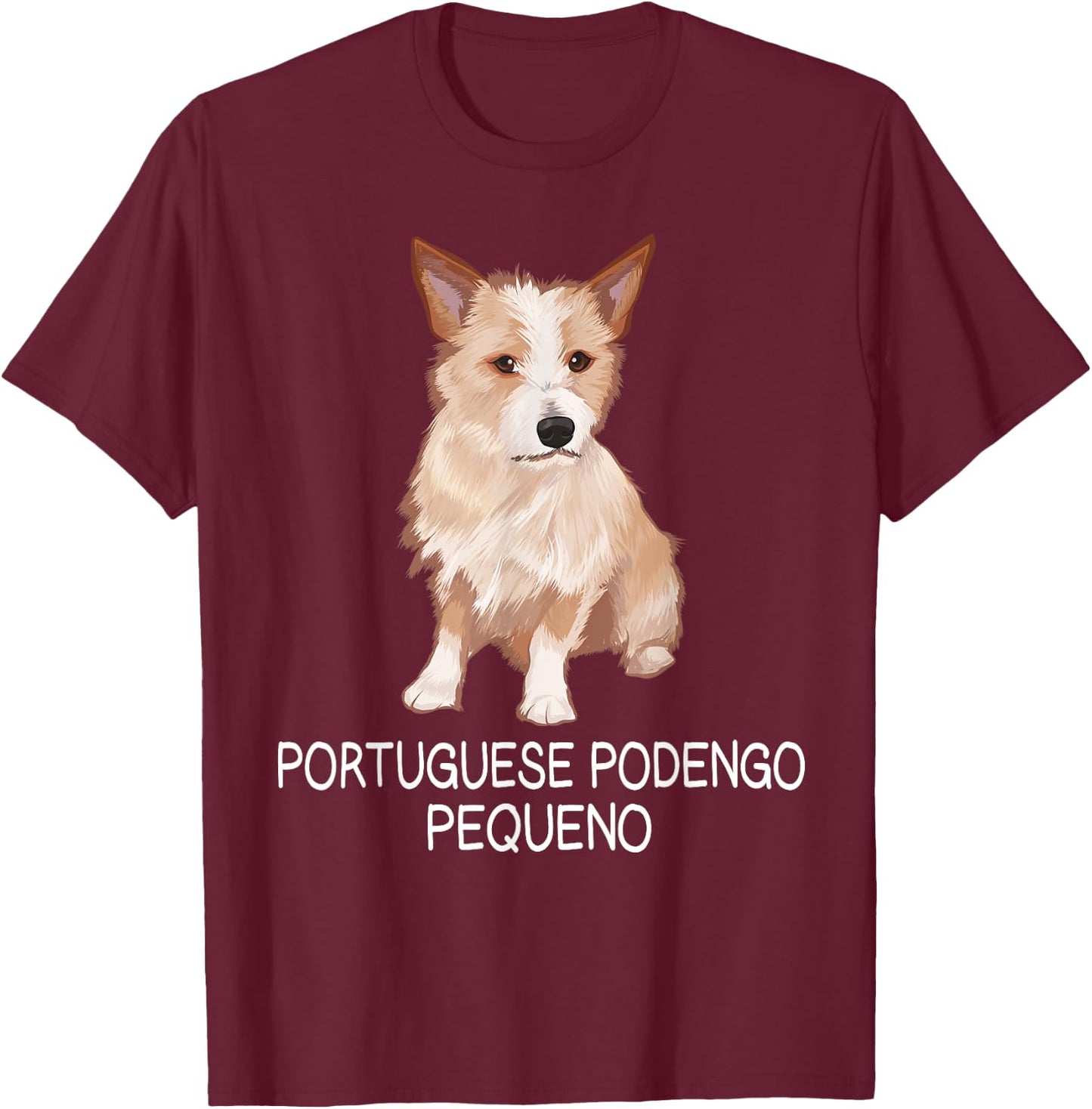 Portuguese Podengo Pequeno Crazy Dog Lover Men Women T-Shirt - T-Shirt | Maroon