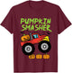 Kids Halloween Pumpkin Smasher Monster Truck Costume Toddler Boys T-Shirt - T-Shirt | Maroon