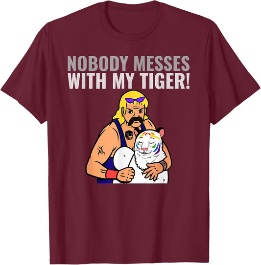 Funny Tiger with Dad Motif - King of the Jungle - Exotic T-Shirt - T-Shirt | Maroon