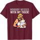 Funny Tiger with Dad Motif - King of the Jungle - Exotic T-Shirt - T-Shirt | Maroon