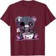 Goth Pastel Cute Creepy Kawaii Teddy Bear Voodoo Doll Ramen T-Shirt - T-Shirt | Maroon
