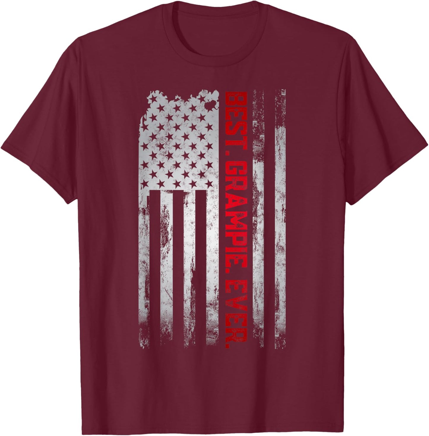 Best Grampie Ever American USA flag Father’s day gift G-Dad T-Shirt - T-Shirt | Maroon