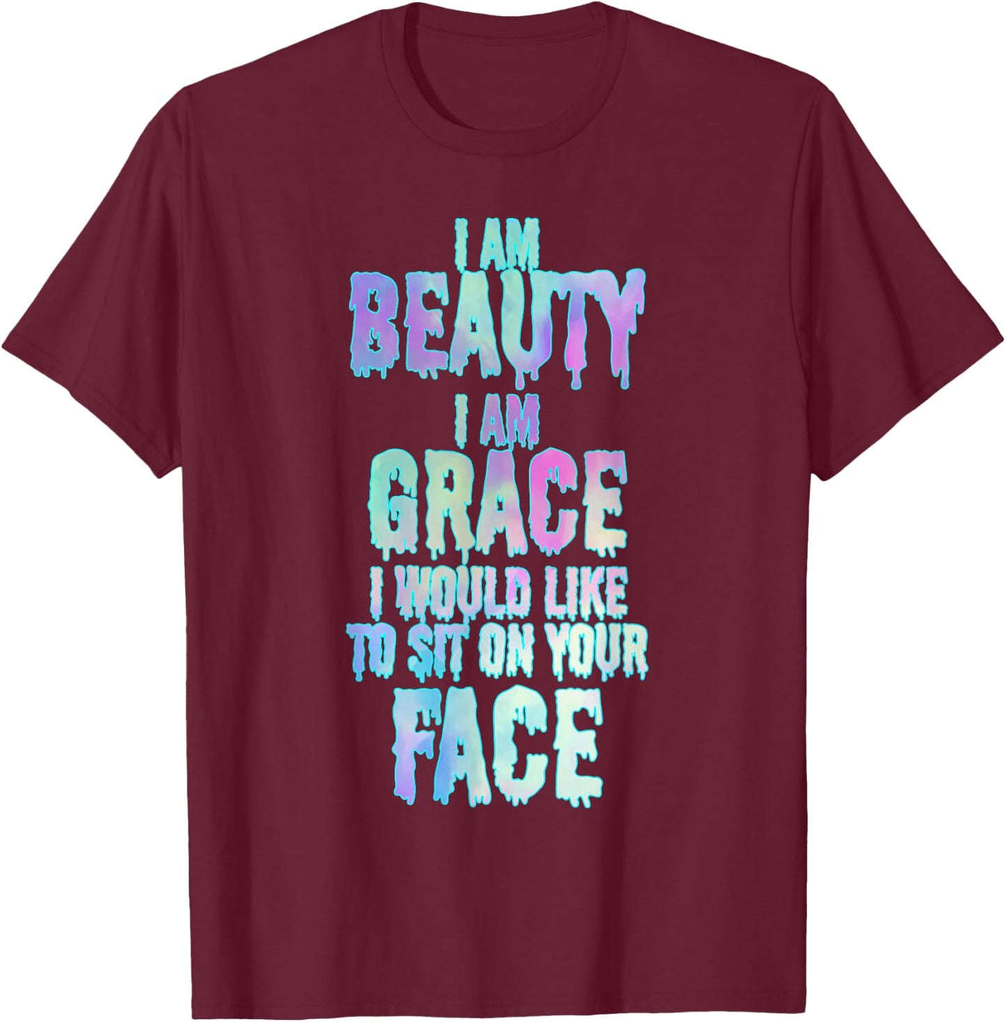 Pastel Goth Kawaii Gothic Sassy Lewd Sarcastic Eboy Egirl T-Shirt - T-Shirt | Maroon