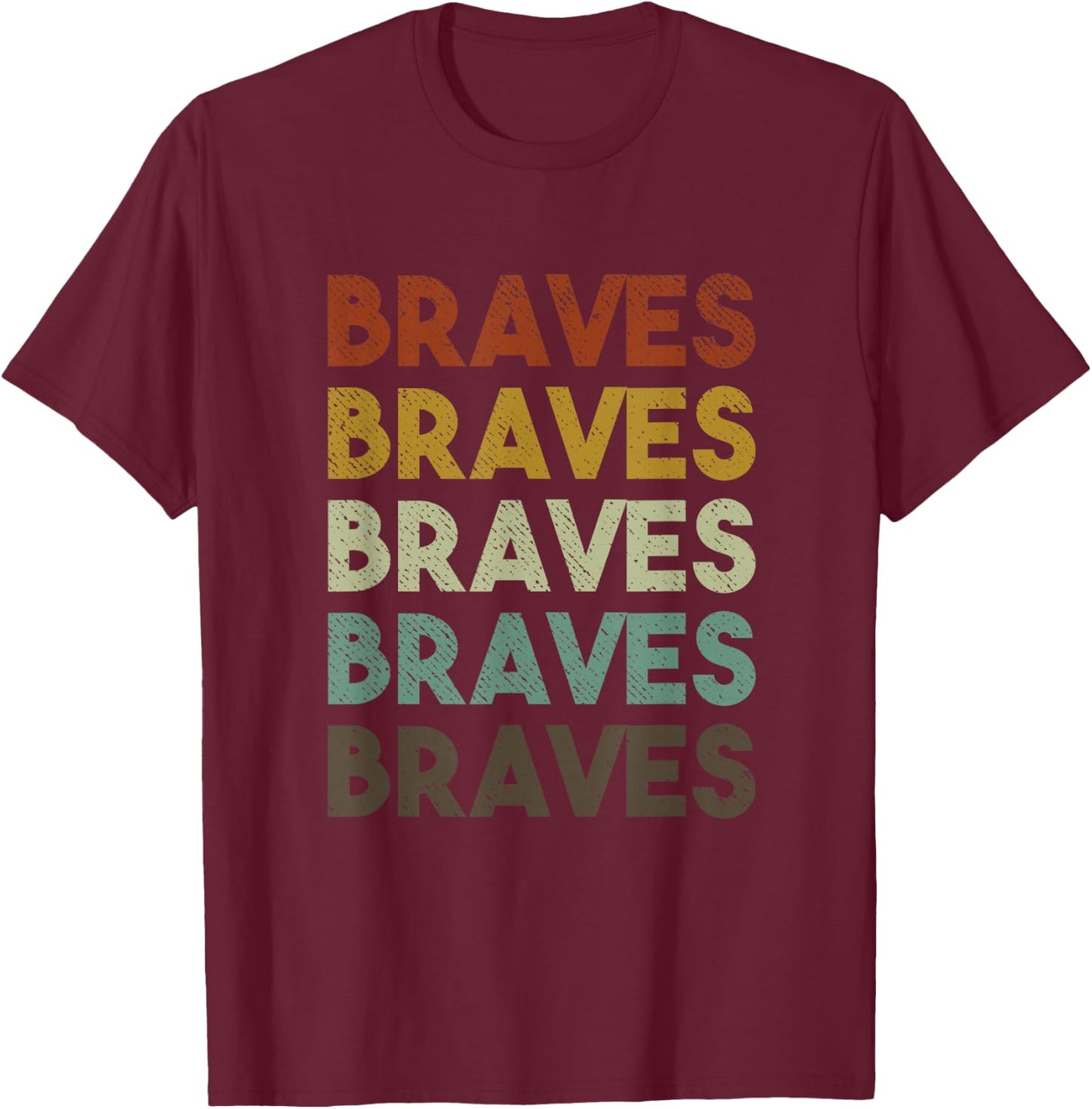 Retro Braves T-Shirt - T-Shirt | Maroon