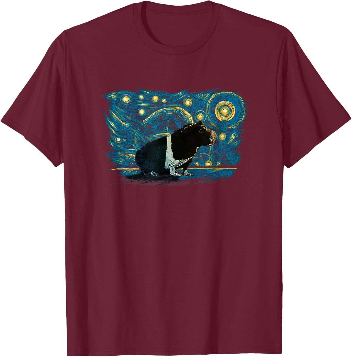 Retro Vintage Style Skinny Pig T-Shirt - T-Shirt | Maroon