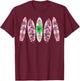 Surfing Surfboard Vintage Retro Surfboarder Beach Surfing T-Shirt - T-Shirt | Maroon