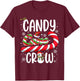 Candy Cane Crew Christmas Xmas Love Candy Boys Girls Kids T-Shirt - T-Shirt | Maroon