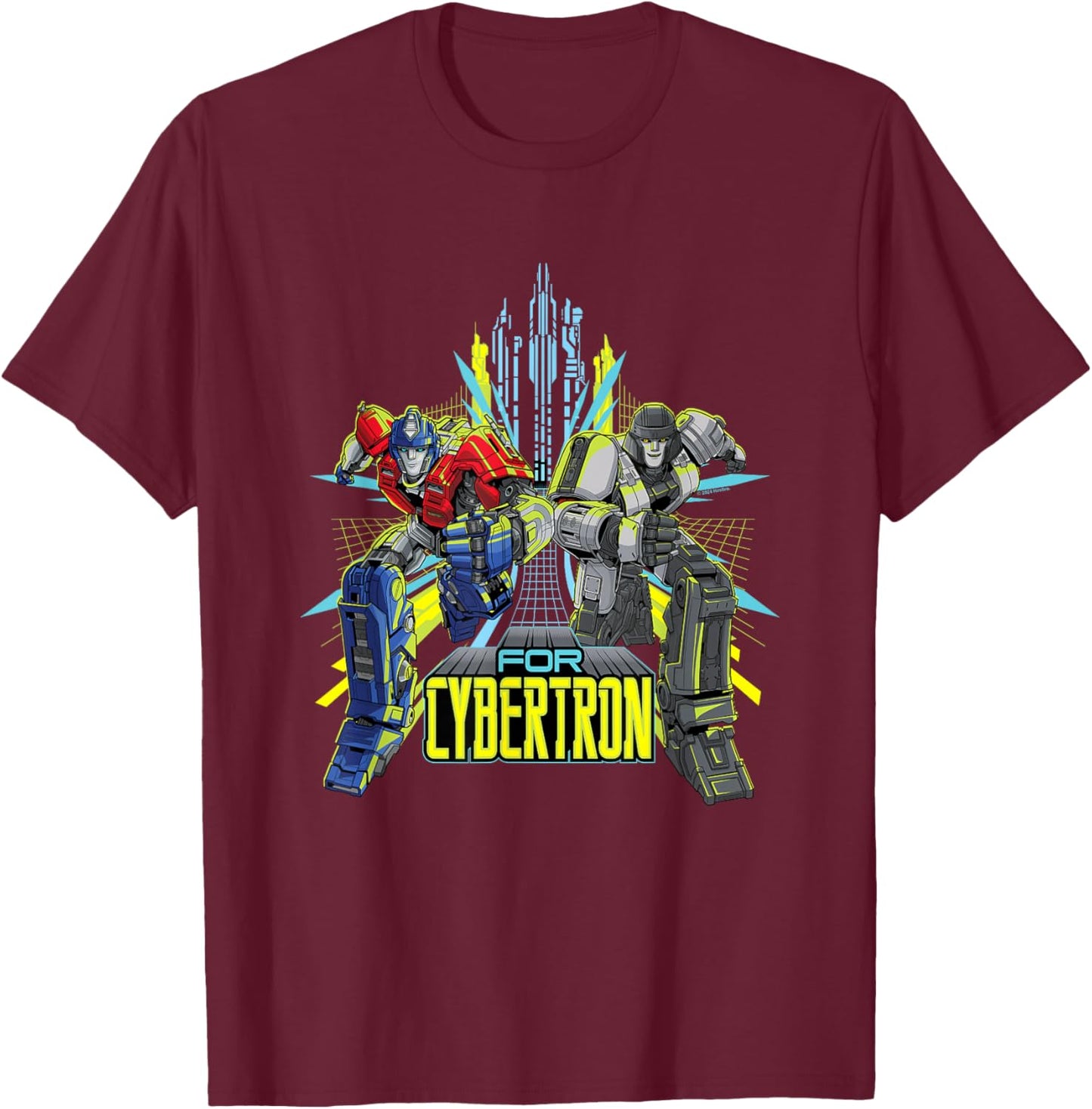 Transformers One for Cybertron Orion Pax & D-16 T-Shirt - T-Shirt | Maroon