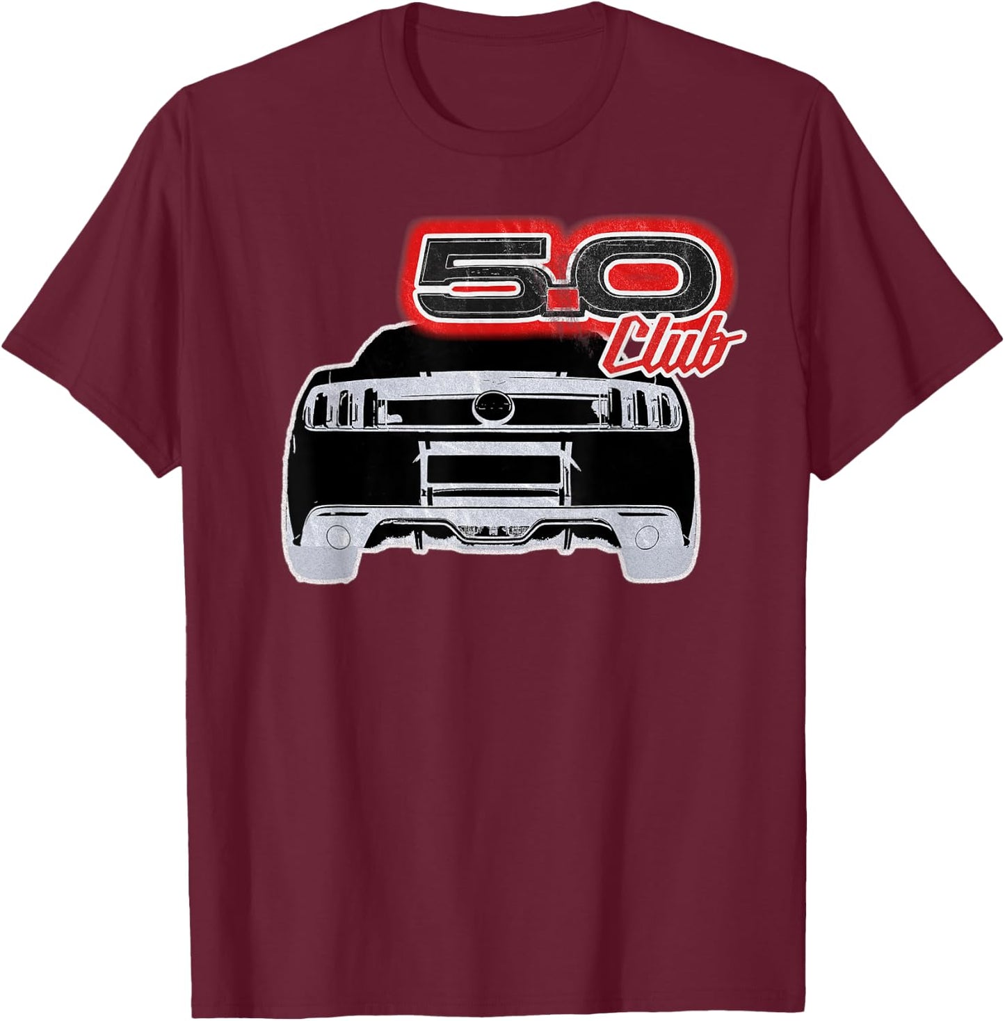 5.0 Coyote Stang American Car Horsepower v8 Muscle Speed T-Shirt - T-Shirt | Maroon