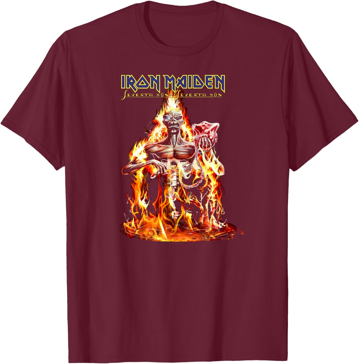 Iron Maiden - Seventh Son T-Shirt - T-Shirt | Maroon