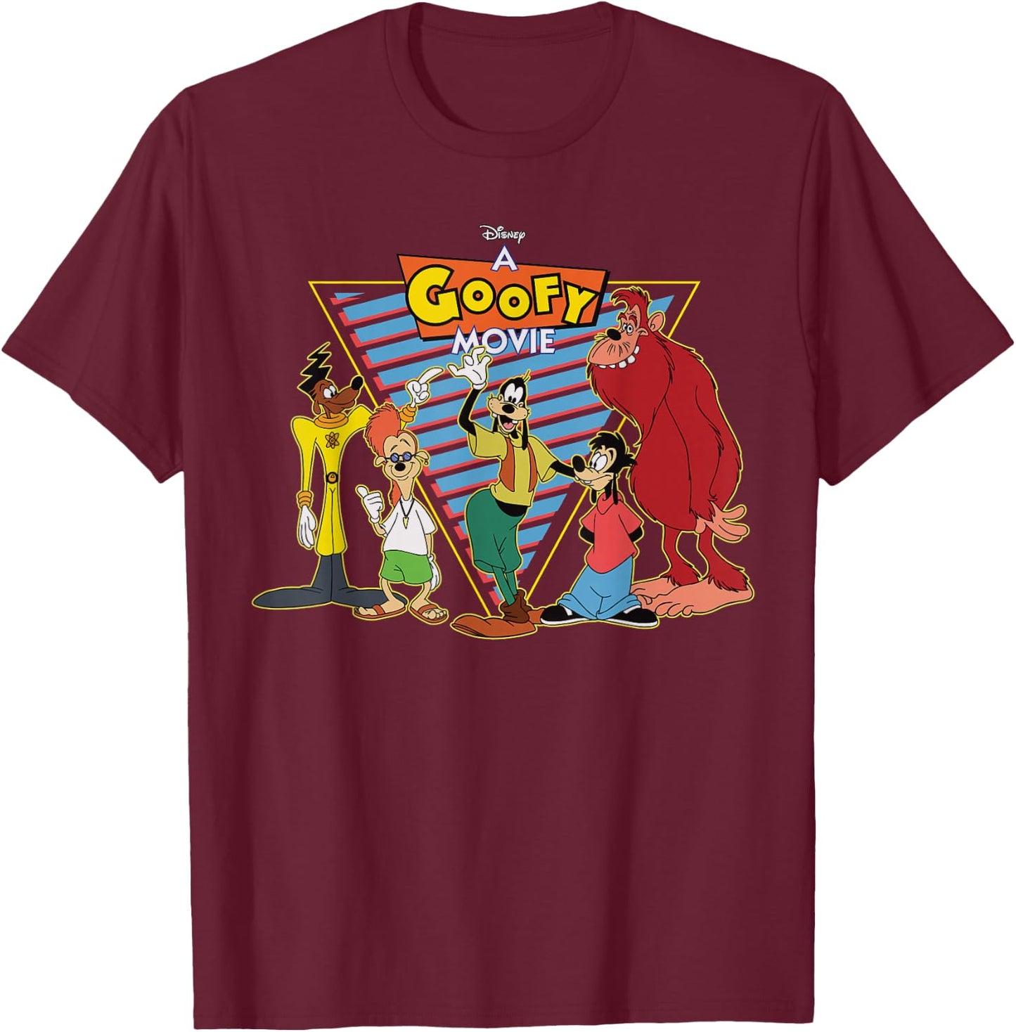 Disney A Goofy Movie Crew 90s T-Shirt - T-Shirt | Maroon