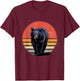 Retro Vintage Black Bear T-Shirt - T-Shirt | Maroon