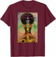 Yoga African American Wall Art T-Shirt - T-Shirt | Maroon