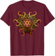 Gold Organic Merkaba Sacred Geometry Psychedelic Symmetry T-Shirt - T-Shirt | Maroon