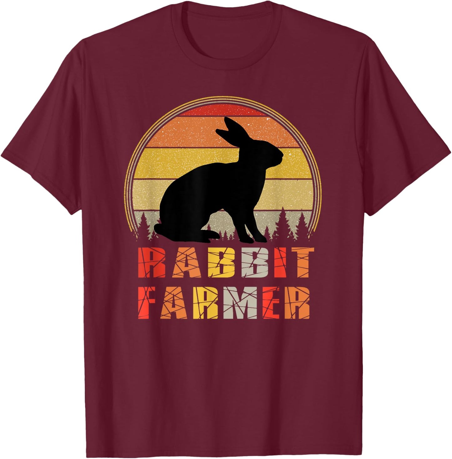 Rabbit Farmer Gift T-Shirt - T-Shirt | Maroon