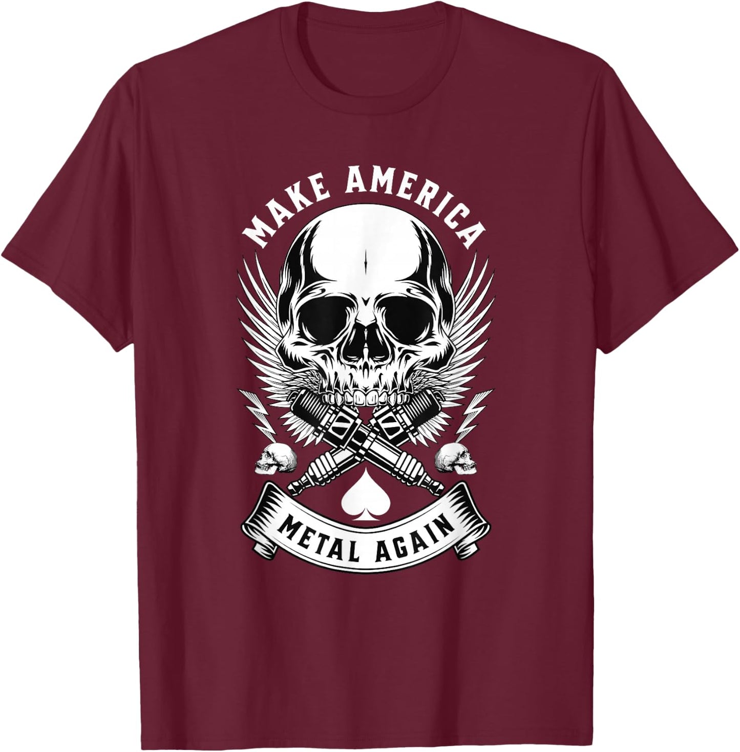 Make America Metal Again Heavy Metal T-Shirt - T-Shirt | Maroon