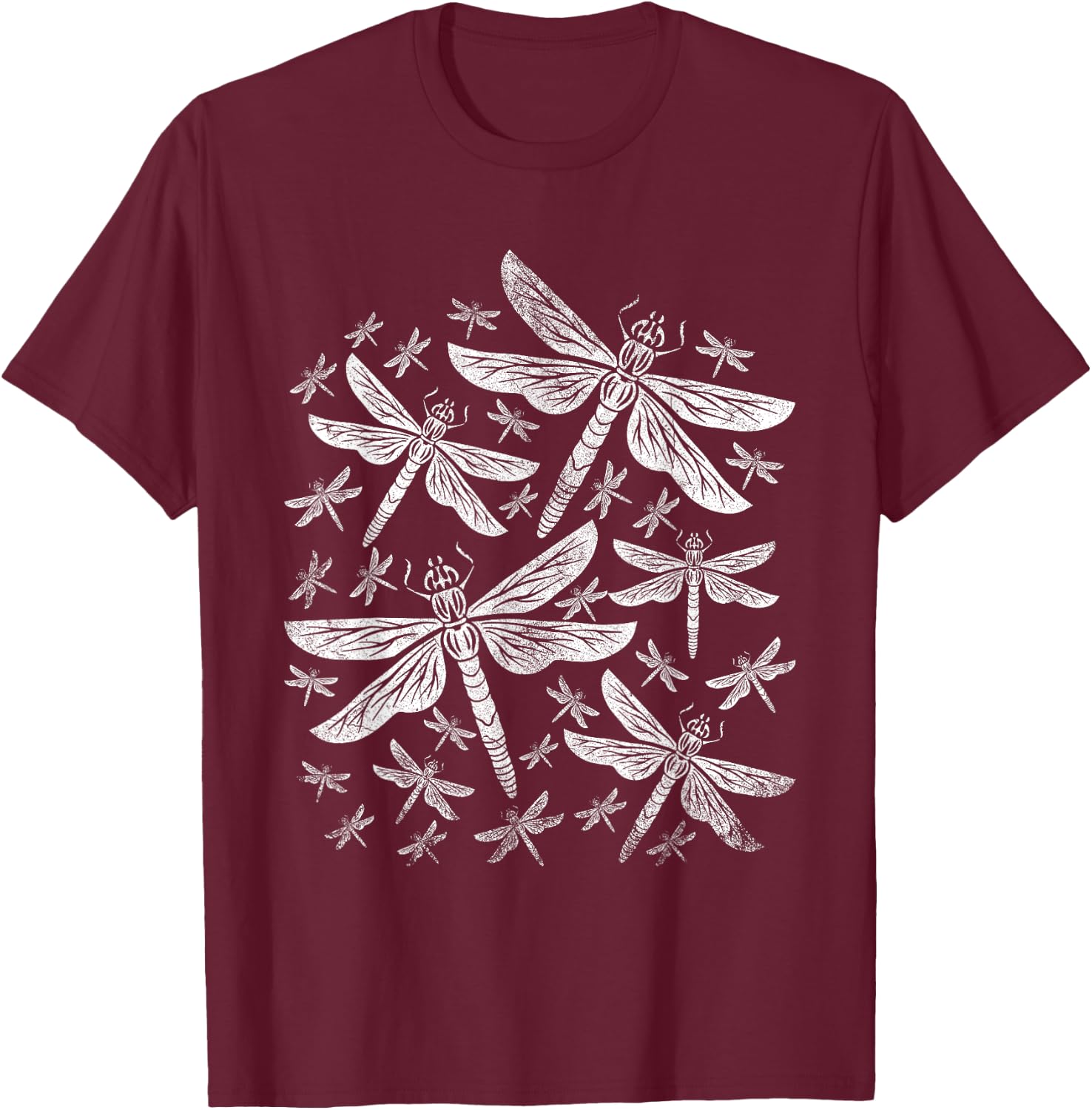 Nature Dragonfly T-Shirt - T-Shirt | Maroon