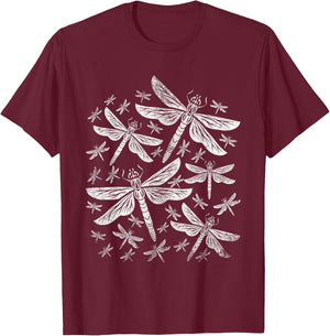 Nature Dragonfly T-Shirt - T-Shirt | Maroon