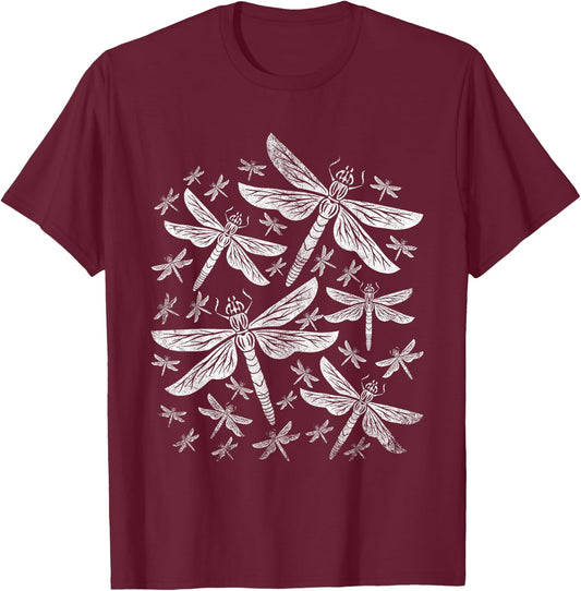 Nature Dragonfly T-Shirt - T-Shirt | Maroon