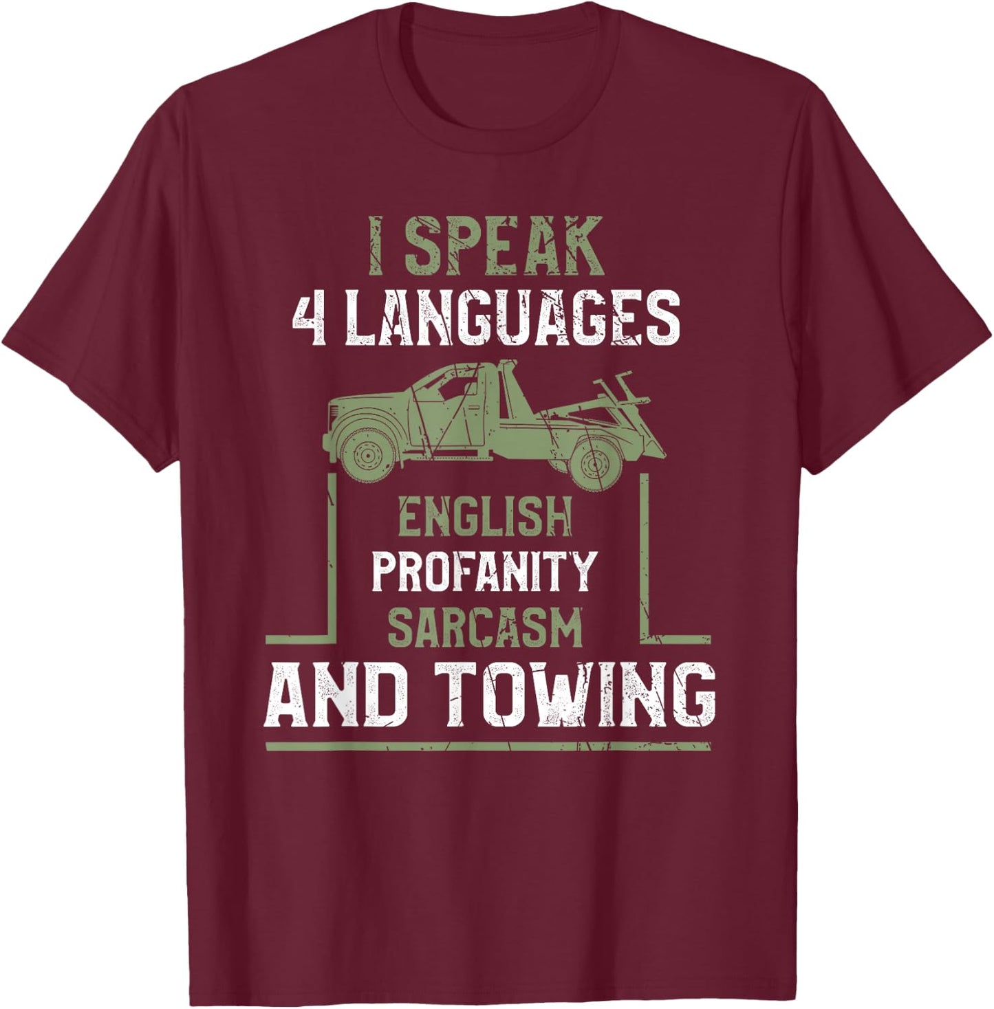 Tow Truck Giftz & More Tow Truck Driver Funny - Black, Small T-Shirt - T-Shirt | Maroon