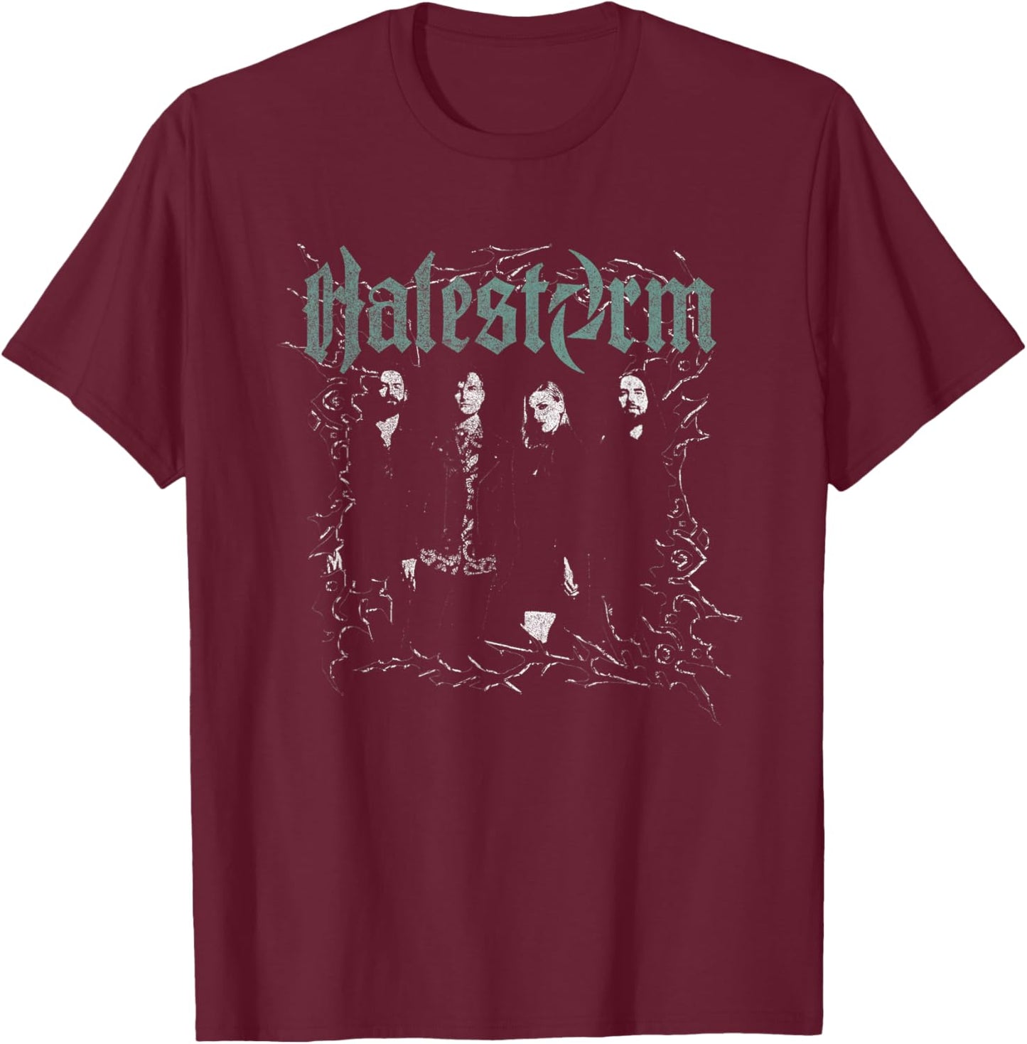 Halestorm - Band Photo T-Shirt - T-Shirt | Maroon