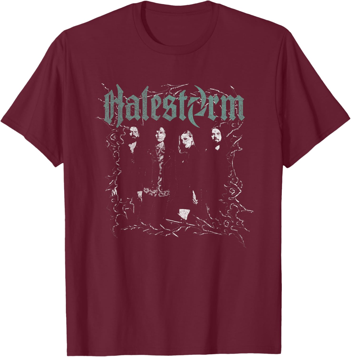 Halestorm - Band Photo T-Shirt - T-Shirt | Maroon