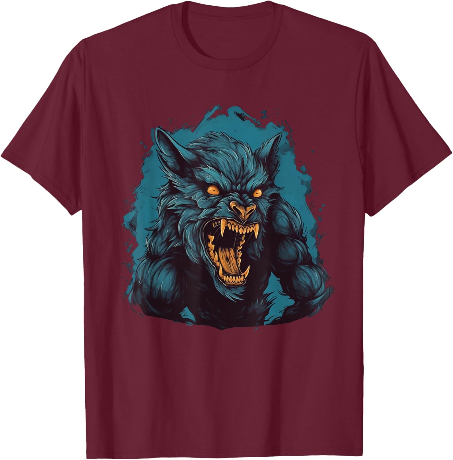Fun Halloween party with this cool werewolf costume T-Shirt - T-Shirt | Maroon
