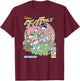 Disney DuckTales Japanese Logo Money Vault Shot Distressed T-Shirt - T-Shirt | Maroon
