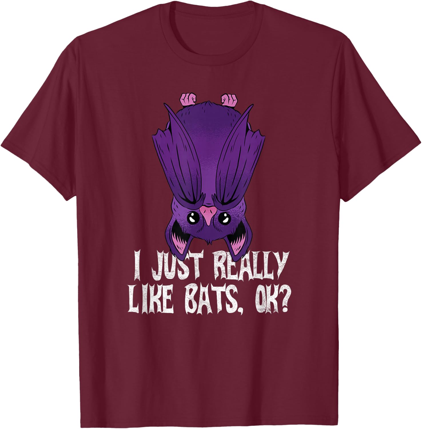 Funny Bat T-Shirt - T-Shirt | Maroon