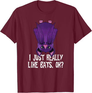 Funny Bat T-Shirt - T-Shirt | Maroon