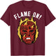 Marvel Fantastic Four The Human Torch Flame On Portrait T-Shirt - T-Shirt | Maroon
