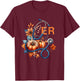 Fall Floral Stethoscope ER Emergency Room Nurse Appreciation T-Shirt - T-Shirt | Maroon