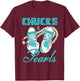 Chucks and Pearls T-Shirt - T-Shirt | Maroon