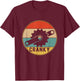 Fahrrad Cranky Vintage-Design Bicycle Retro Cycling - -Adults - Black - Small - Short Sleeve - - Classic Fit - Cotton, Polyester Blend T-Shirt - T-Shirt | Maroon