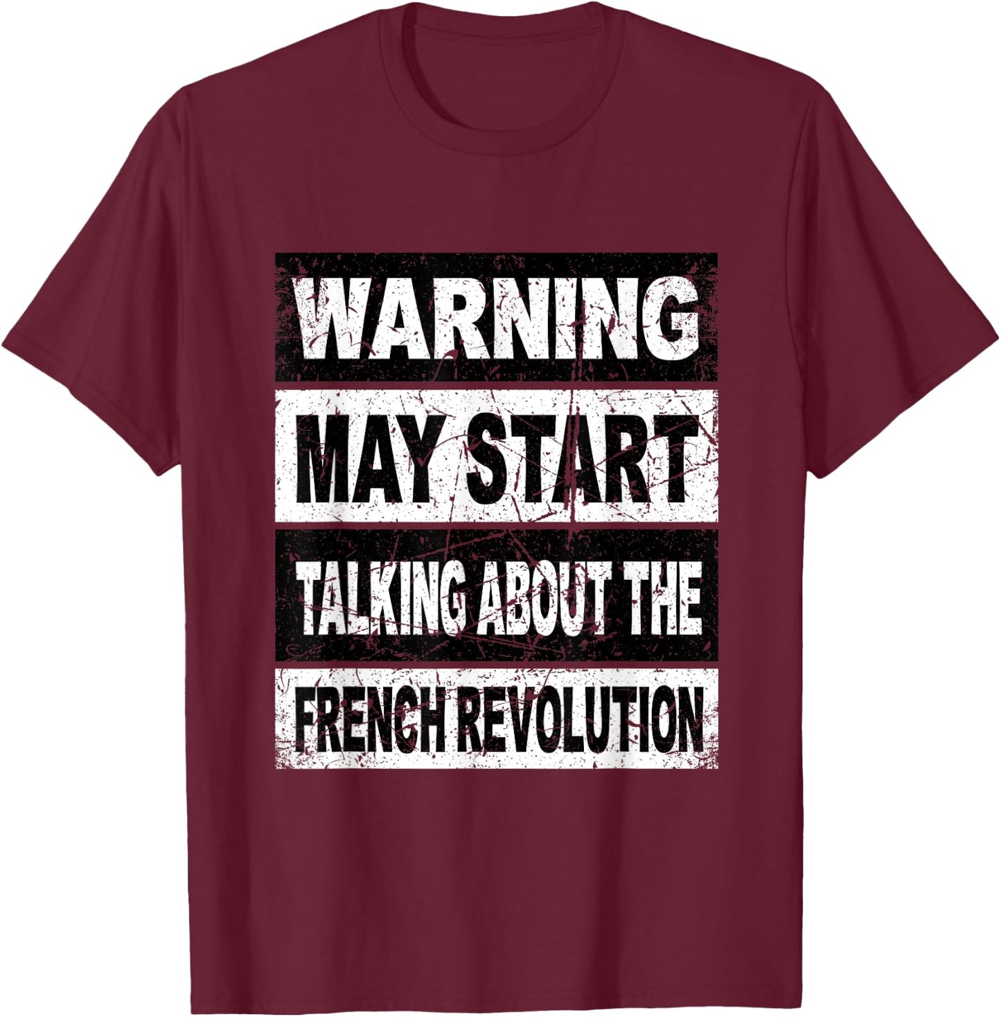 Retro French Revolution Shirt French War Bastille Day T-Shirt - T-Shirt | Maroon