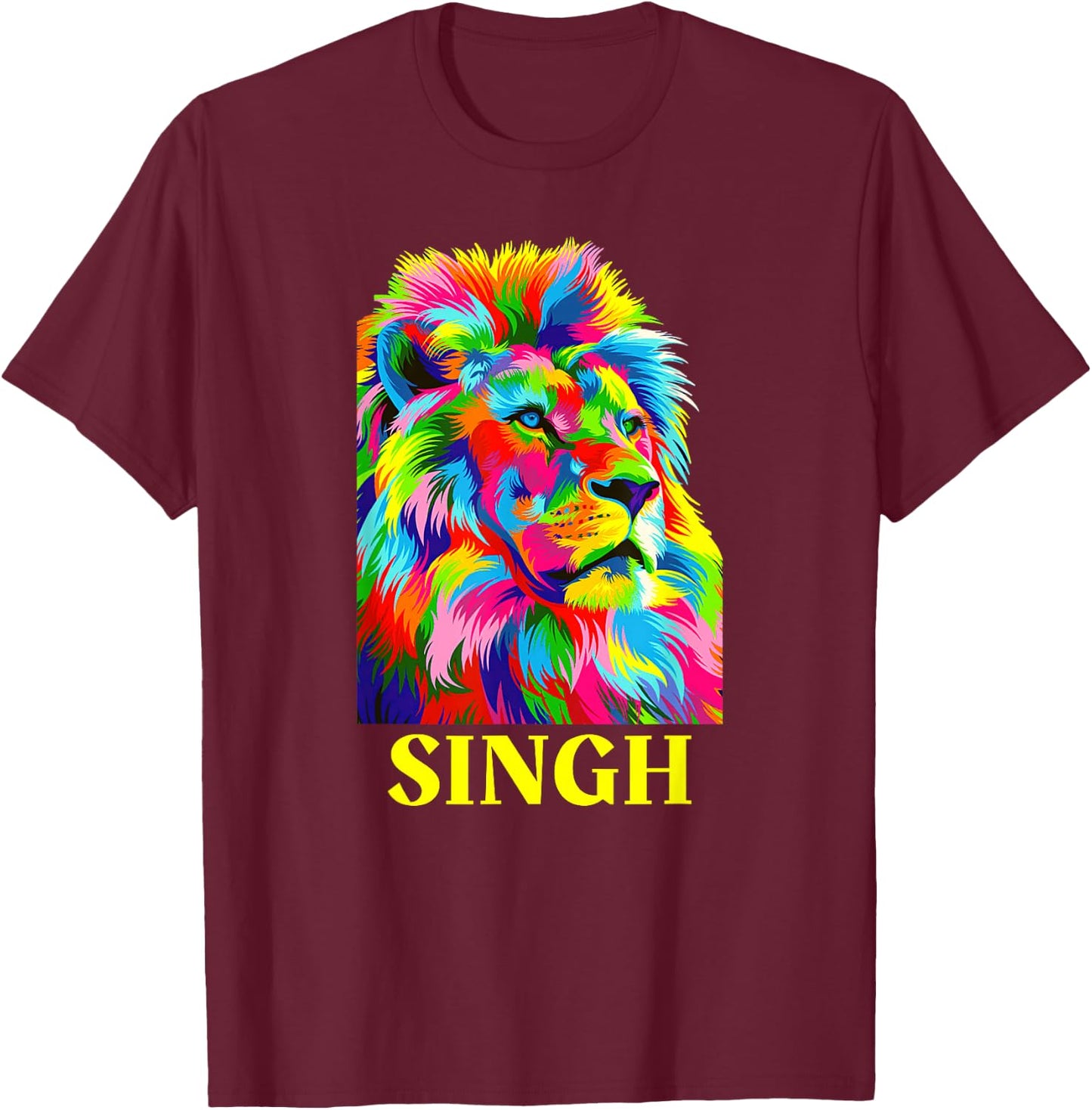 Singh, Lion, Sher ,Punjabi - Proud to be a Sikh T-Shirt - T-Shirt | Maroon
