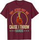 Try Jesus Not Me Cause I Throw Hands Funny Boxing MMA Fight T-Shirt - T-Shirt | Maroon