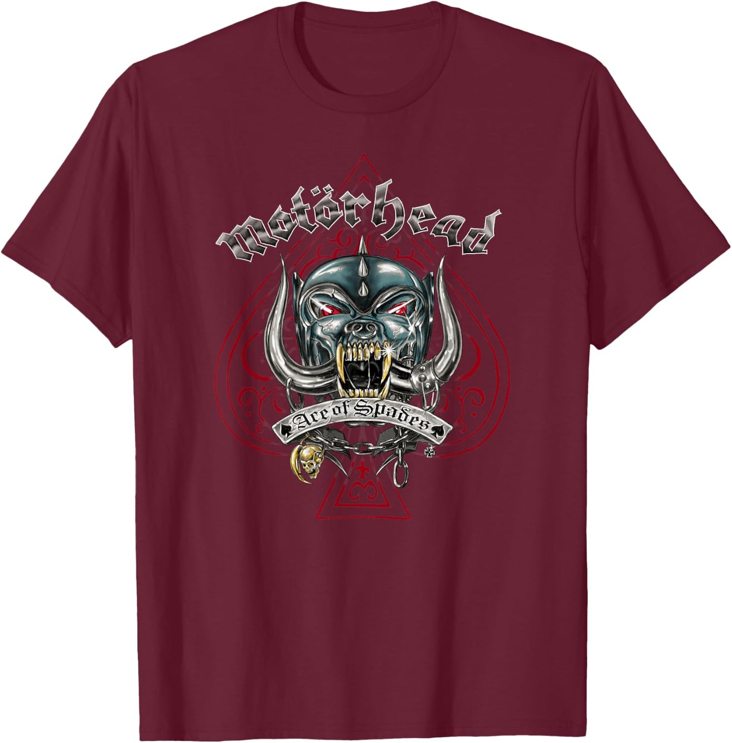 Motörhead - Ace Of Spades Tattoo T-Shirt - T-Shirt | Maroon